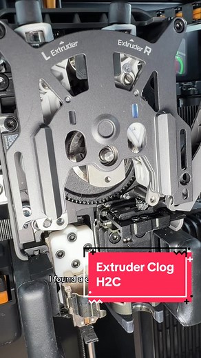 I had an extruder clog on my H2C but thankfully it was easy enough to clear. I was dreading the process bc I really hate working in enclosed spaces, but this printer is bigger than the X1C, so it ended up being not too bad. I dread working on the X1C. . Models are piling up. I don’t know what to print now. Paralysis by analysis! . ##3dprinting##bambulab##h2c##clog