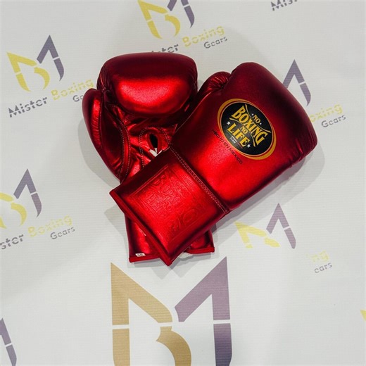 Custom Made No Boxing No Life Gloves – Red Leather, Lace Up - Etsy