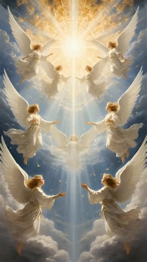 Subscribe to HitClub on Instagram: "Angelic Light from Hitclub ​A breathtaking scene of celestial beings rising toward a divine light. The majestic white wings and flowing robes create a sense of harmony, peace, and spiritual wonder in this grand cinematic shot. #Angels #Divine #Ethereal #Spirituality #HitClub"