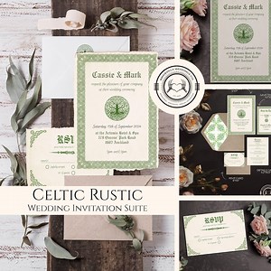 Celtic Irish Wedding Bundle Template Designs, Alternative Wedding Stationery, RSVP, Save the Date, Stationery, Norse, Traditional - Etsy Canada