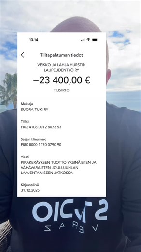 Henry Aflecht on Instagram: "Viimeinen julkaisu lahjoitushommista. Yhdistyksen tilin loppusaldo on siirretty Hurstille tulevien joulujen laajentamiseen. Kiitos kaikille neljän vuoden talkoista. Oli koskettava ja hieno matka."