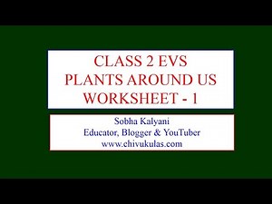 Class 2 EVS Lesson Plants Around Us Worksheet || Plants Around Us Worksheet