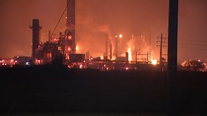 What's burning in the plant explosion in Port Neches?