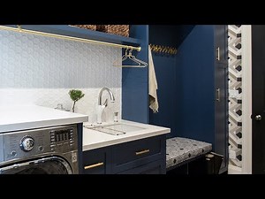 Makeover: A Bold Navy Laundry Room & Mudroom