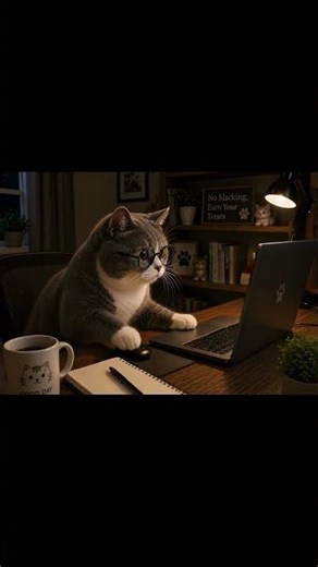 Looks So Serious… But Actually Shopping for Cat Food 🐱💻🥫😂