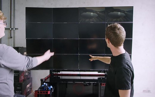 【评测】16台显示器，16K的分辨率是一种什么样的体验