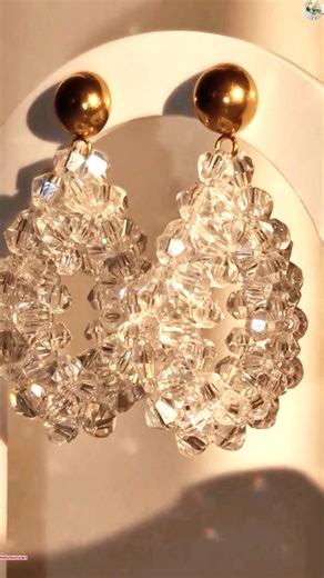 14K views · 290 reactions | DIY Crystal Bead Earrings 朗朗 | Wedding Decoration Ideas | Facebook