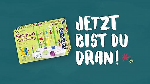 KOSMOS 645649 Big Fun Chemistry - Die verrückte Chemie-Station, Experimentierkasten für Kinder ab 8 Jahre, glibbriger Schleim, blubbernde Flüssigkeiten, Chemiebaukasten für Kinder