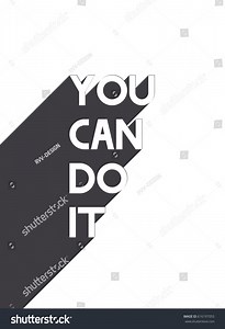 Motivation Quote Design Vector You Can Stock Vector (Royalty Free) 616197053 | Shutterstock