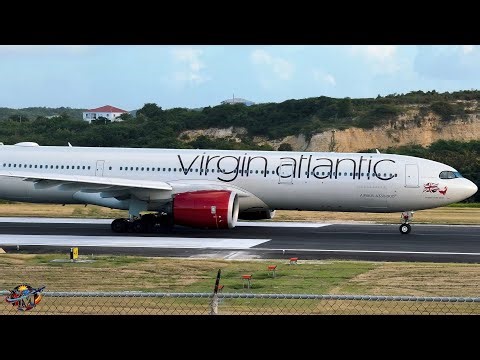 V.C Bird Int’l Planespotting: British Airways B777 & Virgin Atlantic A330NEO departures