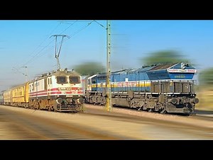 WAP-5 vs WDP-4 | Electric vs Diesel | High Speed Indian Railways