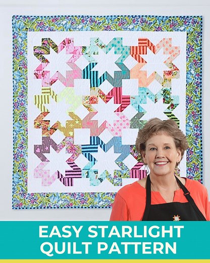 Easy Starlight Quilt Pattern By Jenny Doan youtube