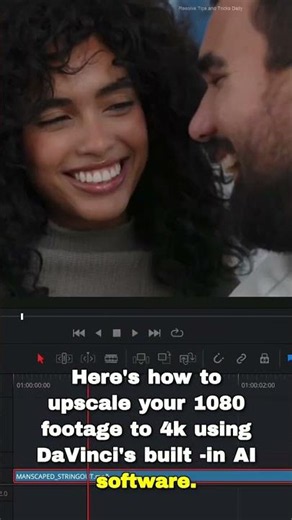 Upscale 1080p to 4K with Super Scale | DaVinci Resolve