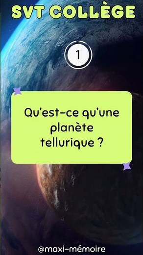 SVT College FLASHCARD 1.1.2 The Earth in the Solar System #revision #brevet #college #dnb