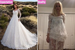 Bride buys her wedding dress online - but the £60 gown looks VERY different