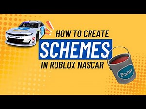 How to make your very own SCHEMES in Roblox NASCAR!
