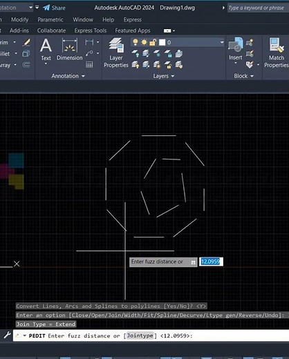 HOW TO USE PEDIT COMMAND | PEDIT COMMAND in AutoCAD | Polyline Editing Tutorial #shorts