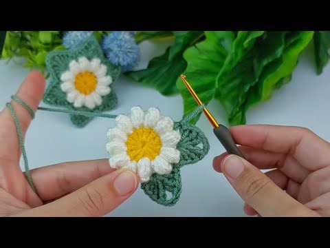 Crochet flower for baby dress 💯 clips 👌🏻 for beginners online tutorial #crochet #knitting
