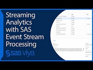 Streaming Analytics with SAS Event Stream Processing | SAS Viya Quick Start Tutorial
