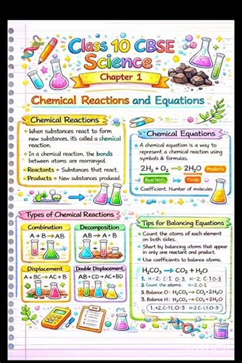class 10 science chapter 1 short and hand writen notes #easy hand writen notes#notes
