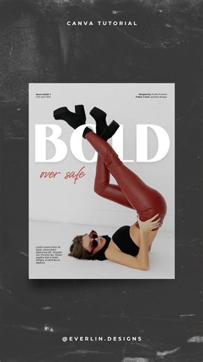 Create this in and out of letter effect using Canva