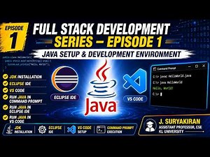 Full Stack Development Series Ep 1 | | JDK Installation, Eclipse IDE & VS Code Setup
