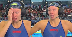 Simning: Louise Hansson i tårar efter missade semifinalen