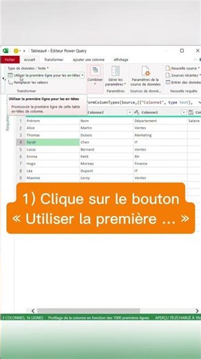 Promouvoir les en-têtes avec Power Query ⚡ Astuce rapide Excel