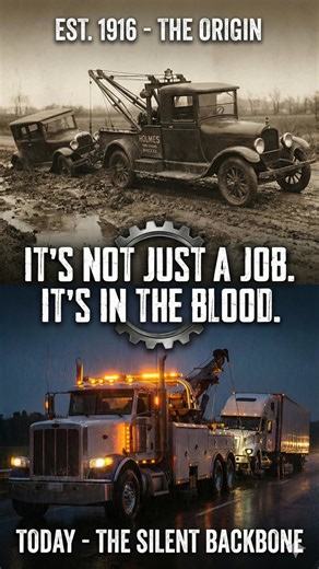 🚛 It’s Not Just a Job. It’s in the Blood. Let’s be honest. Most people outside the cab don’t understand this life. They see the flashing lights or the bill at the end of a tow, but they don't see the missed family dinners, the calls at 3:00 AM in freezing rain, or the sheer physics involved in safely uprighting a loaded tractor-trailer on a steep gradient. Back in 1916, Ernest Holmes Sr. didn’t invent the wrecker because he wanted an easy schedule. He spent nearly a full day manhandling a Model
