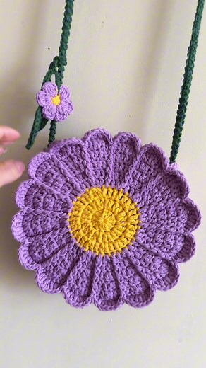 Cartera Margarita a Crochet en Color Lila: Tutorial Paso a Paso