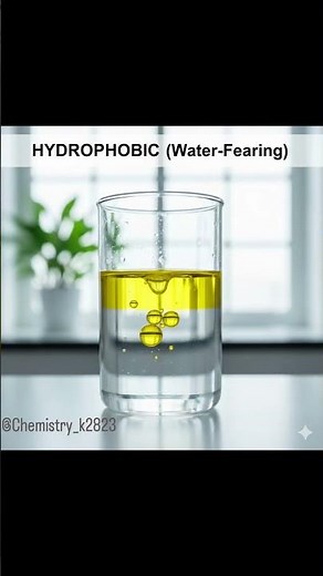 🌊 Hydrophilic vs Hydrophobic | Chemistry Made Simple 🔬#chemistry #neet