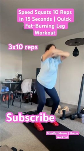 Speed Squats 10 Reps in 15 Seconds | Quick Fat-Burning Leg Workout#trending #homeworkout
