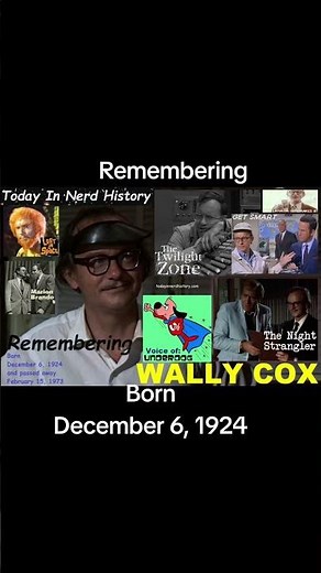 Remembering Wally Cox, born December 6, 1924 and passed away February 15, 1973.