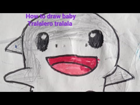 How to draw baby Tralalero tralala