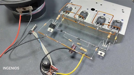 Como hacer un amplificador de audio Con los transistores c5198 y a1941 | Ingenios