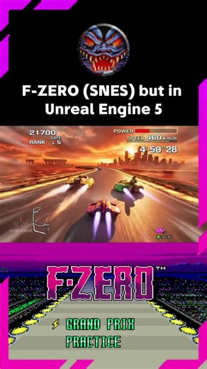 F-ZERO | SUPER NINTENDO | SNES | BUT IN UNREAL ENGINE 5 | NOSTALGIA SEM LIMITES