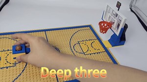 Building Blocks - Basketball Court Baseplates and Sets of 2 Basketball Hoop Basketball Goal Building Bricks for Basketball Game - Compatible with Major Brands (Basketball Playset/Green)