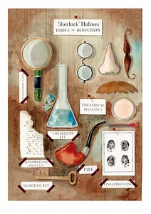 Sherlock Holmes' Tools of "deduction" Giclée Print - Etsy Australia