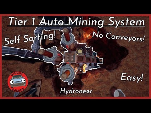Tier 1 Auto Mining System Tutorial | Easy with No Conveyor Belts | Hydroneer