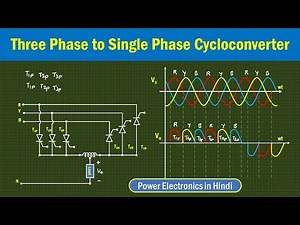 Three Phase to Single Phase Cycloconverter | AC to AC Converter | Power Electronics in Hindi