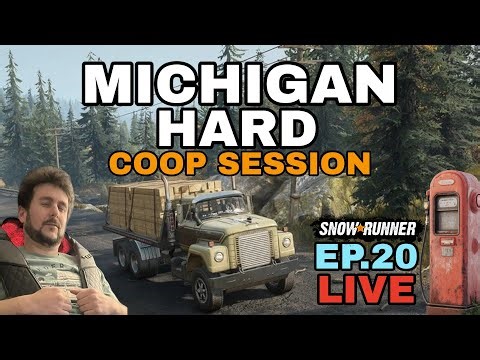 New Start | COOP Session!| Ep.20 | Hard | Live | Snowrunner | Michigan
