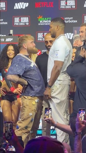 😳 JAKE PAUL VS ANTHONY JOSHUA PRESS CONFERENCE FACE OFF (PAUL VS JOSHUA)