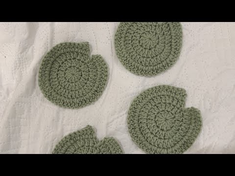 how to crochet a lily pad coaster | beginner friendly tutorial!