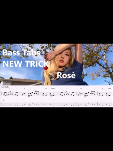 Rosè - New Trick (BASS COVER TABS PLAY ALONG IN VIDEO) BASS 4-STRINGS - STANDARD TUNING - SONG IN BACKGROUND WITH TABS IN VIDEO - ONLY BASS WITH TABS IN VIDEO - KARAOKE - LYRICS FOR PRACTICE - NO BASS BACKING TRACK FOR PRACTICE - TABS - SCORE (GP6 - PDF) on https://www.patreon.com/bassplaybass ALL SONGS OF PATREON ON : https://bit.ly/3HFrWU3 ALL ARTISTS OF PATREON ON : https://bit.ly/3kUIIEN #rosè #newtrick