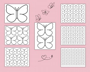 Butterfly Outline Bundle, 7 Sizes, Pdf, Png, Jpg, Instant Download, Butterfly Template, Crafting, Coloring Pages, DIY Projects, Art Stencils - Etsy