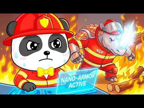 Heat-Shield Nano Armor CHAOS! 🔥🤖 Can Rocky Rescue Team Stop the Fire? | Funny Cartoon
