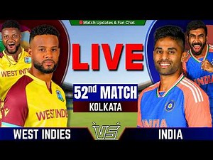 Live: INDIA vs West Indies, T20 World Cup | Live Cricket match Today | IND vs WI Live | 2nd inng
