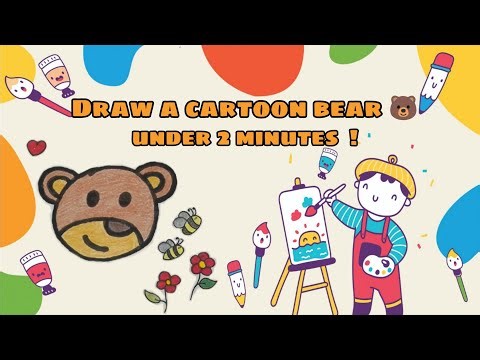 🐻🐝Cartoon Drawing:Happy Bear and Friendly Bees | Step by Step Drawing for Kids |ART FOR LITTLE HANDS