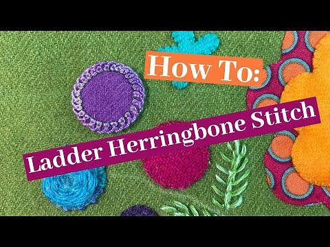 Ladder Herringbone Stitch For Left Handers