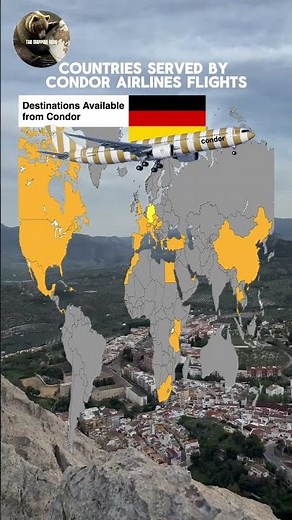 Countries served by Condor Arlines 🇩🇪Flight Routes 🌍🛫
